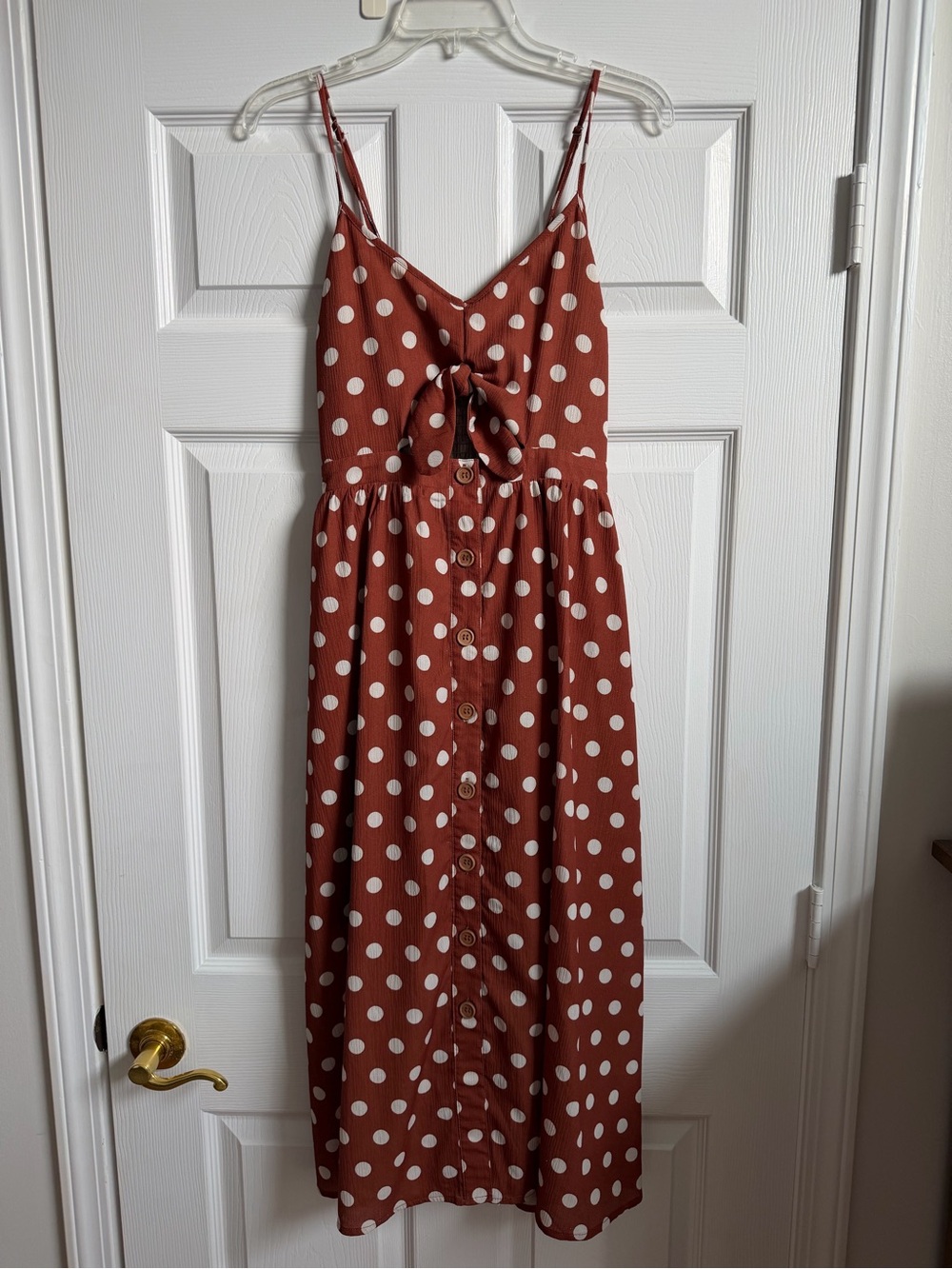 Cute Polka Dot Midi dress with cutout